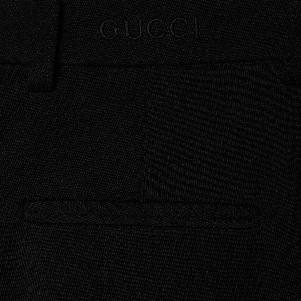 Stretch fabric pant in black | GUCCI® US