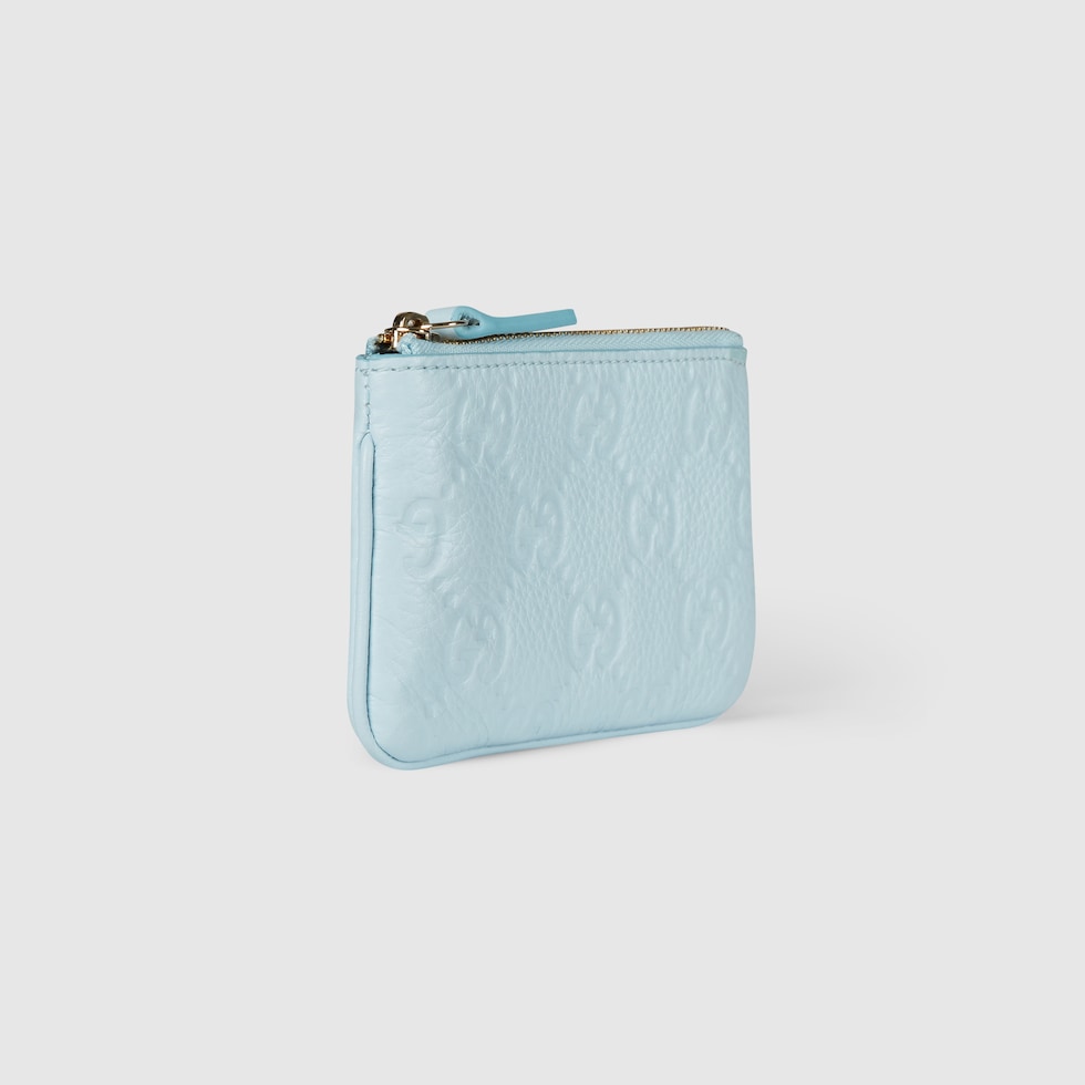 【新品】GUCCI GG キーポーチ ポーチ GG Emblem key pouch in light blue leather | GUCCI® US