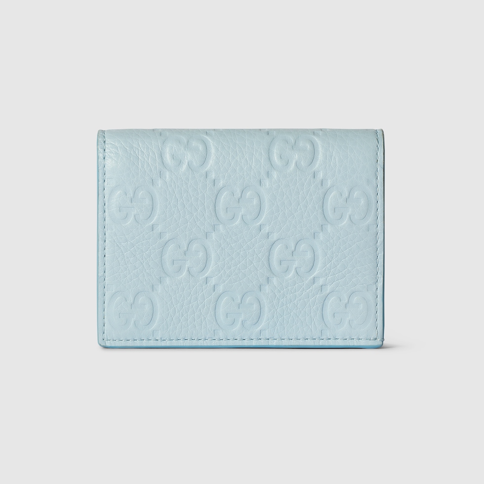 折りたたみ財布 Gucci Light Blue Leather Wallet GG Marmont small wallet in light blue leather | GUCCI® US