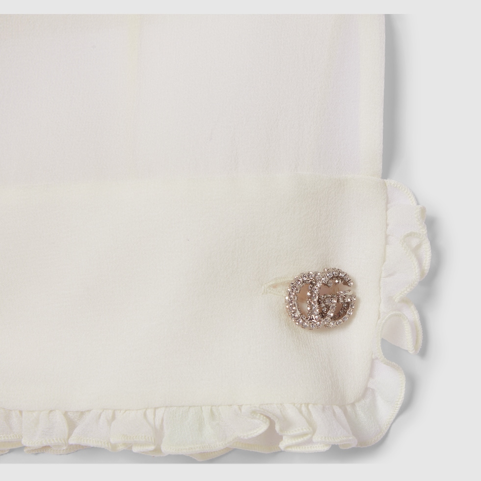 Silk georgette top in ivory | GUCCI® US Silk georgette top in ivory | GUCCI® US