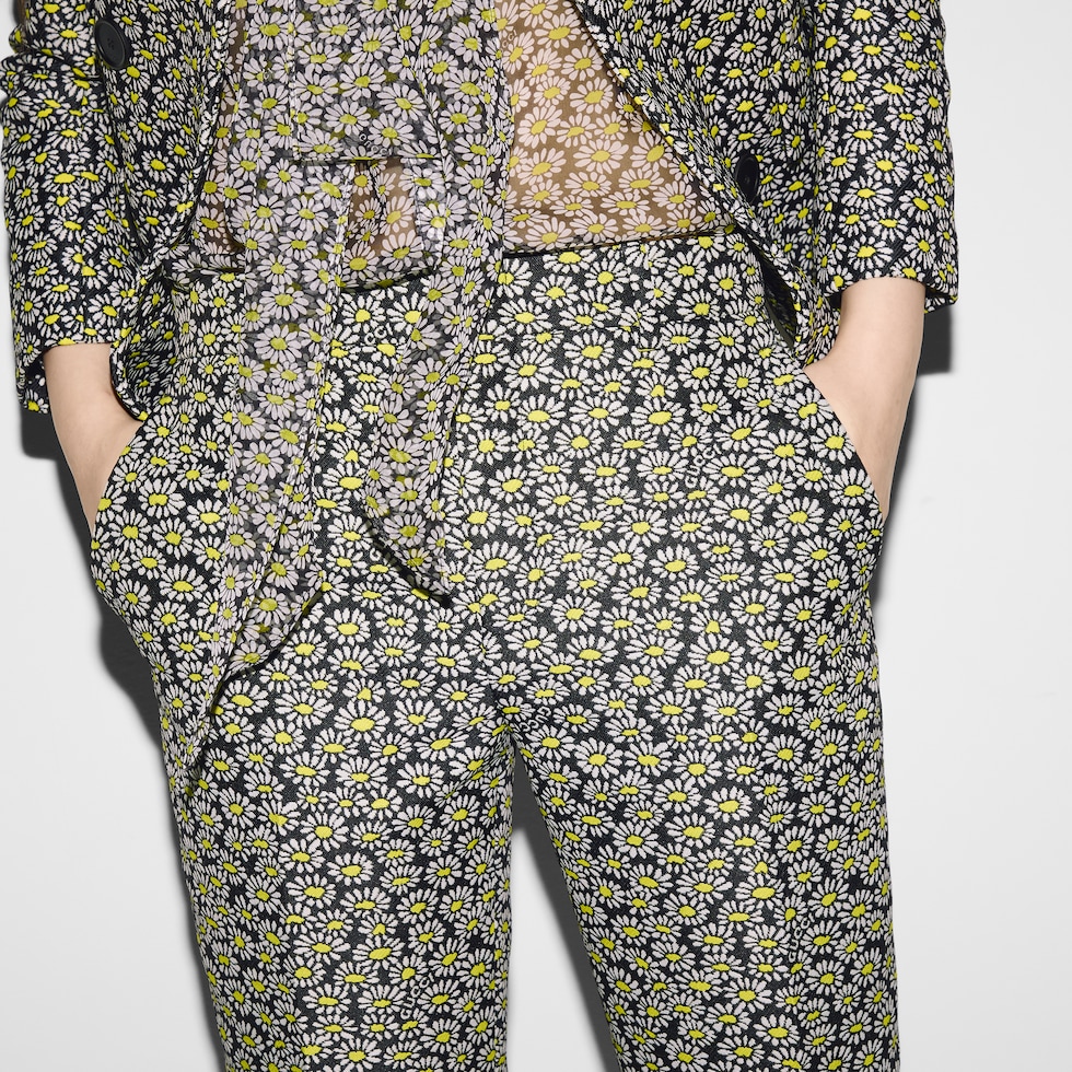 Zara floral jacquard pants on sale