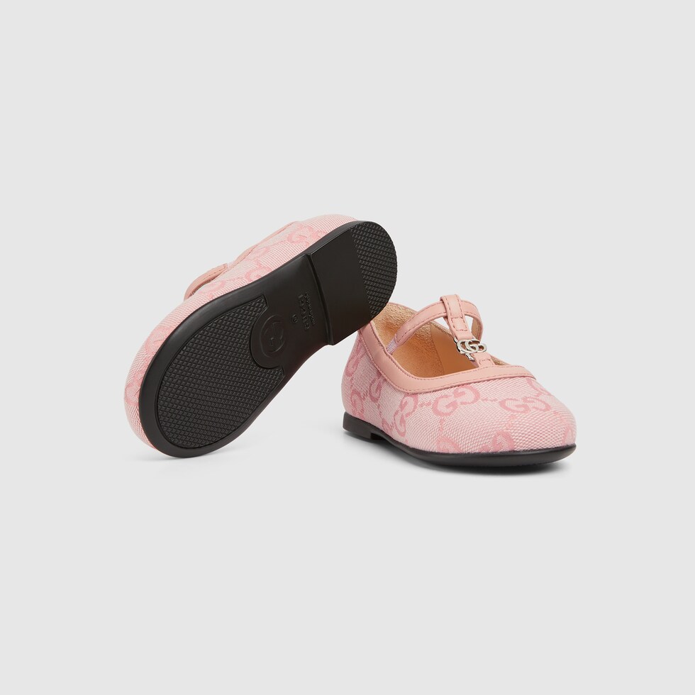 GG Double G patent leather slingback ballet flats Glossy Cream Nude