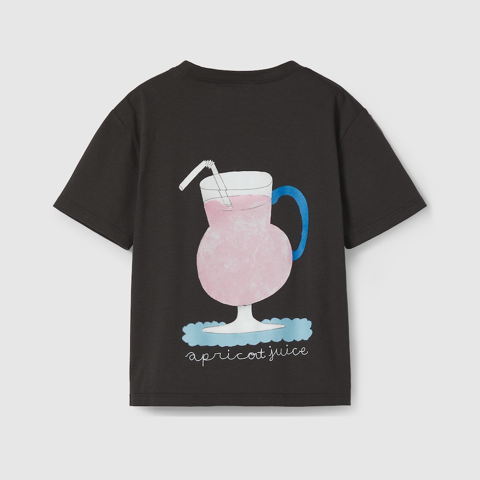 Children's printed cotton T-shirt in dark grey | GUCCI® US