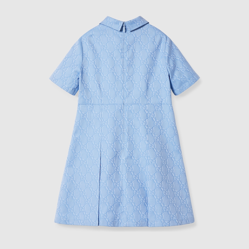 GUCCI★素敵！CADY SKY BLUE w CRYSTAL G LOGO DRESS GUCCI☆素敵！CADY SKY BLUE w CRYSTAL G LOGO DRESS