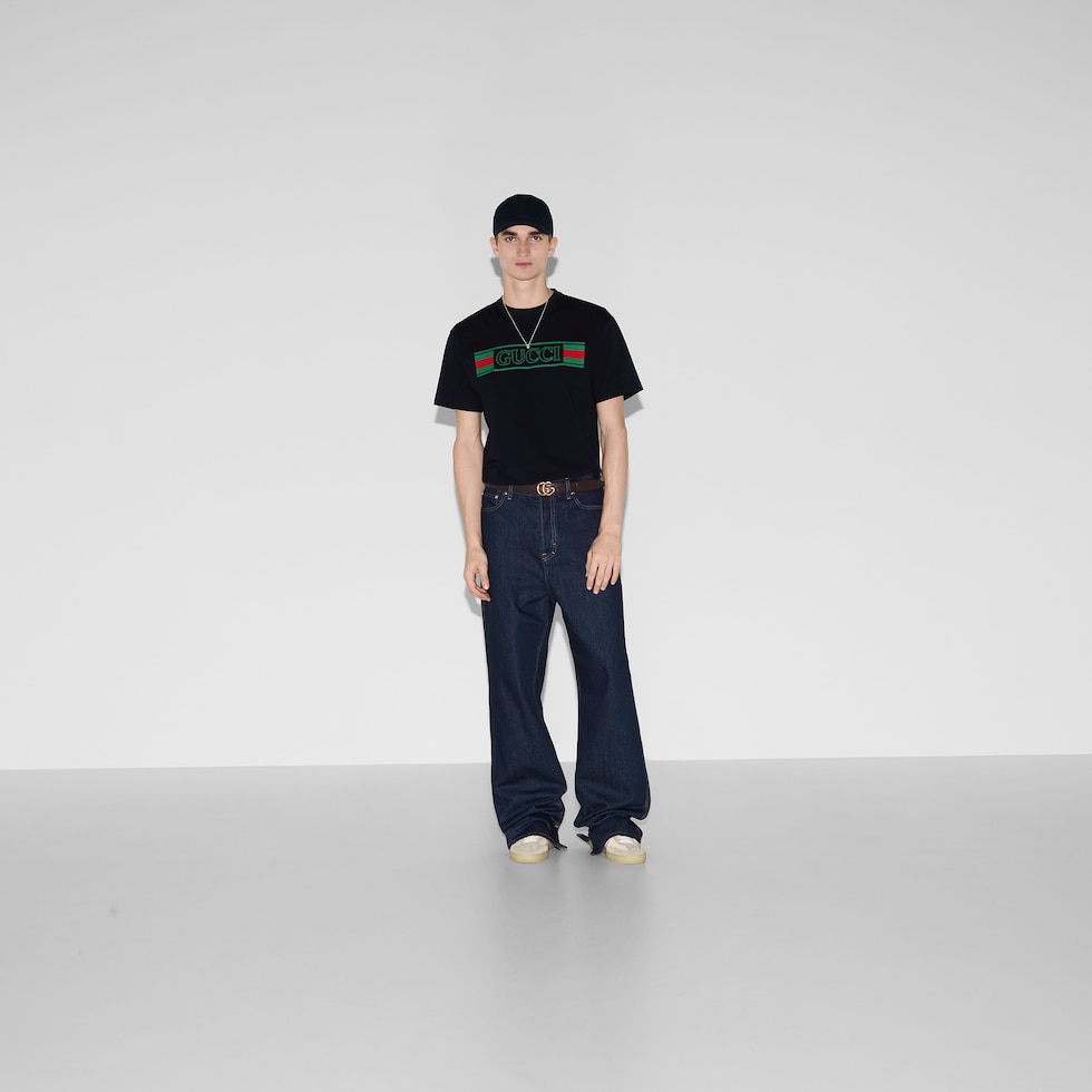 【GUCCI】Print cotton jersey short sleeve T-shirt/送料込み 837959_XJHG1_5033_001_100_0000
