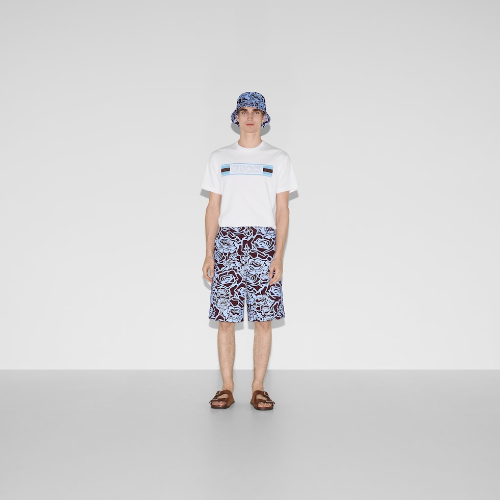 ◆GUCCI◆ ロゴプリント コットンジャージーTシャツ White コットンジャージー プリント Tシャツホワイト | GUCCI公式