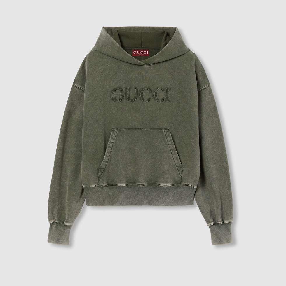 パーカー・フーディ GUCCI FW25 Charcoal cotton sweatshirt (795470XJHD3 1000) 788771_XJG4A_1000_003_100_0000