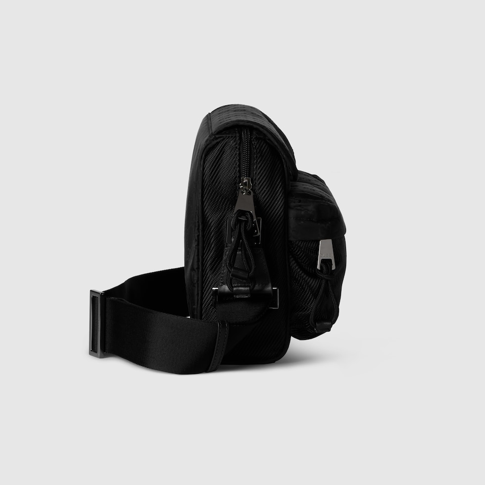 GG nylon medium crossbody bag in black GG nylon | GUCCI® US