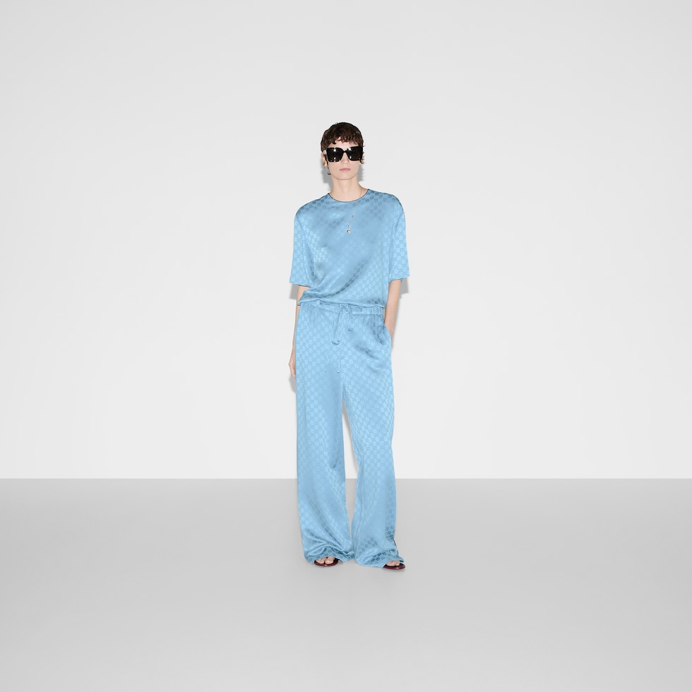 パンツ GUCCI 'satin' pants GUCCI - STRAIGHT CUT SATIN PANTS - Eleonora Bonucci
