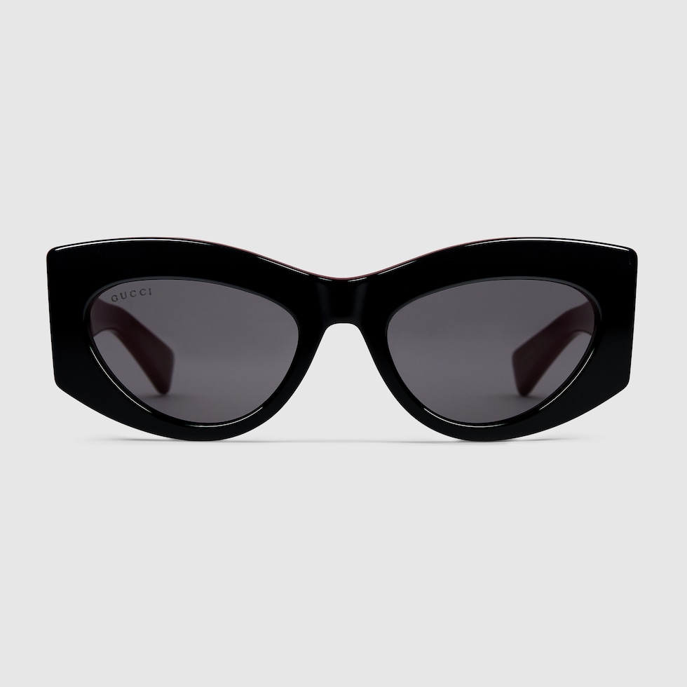 Square frame sunglasses in brown | GUCCI® US