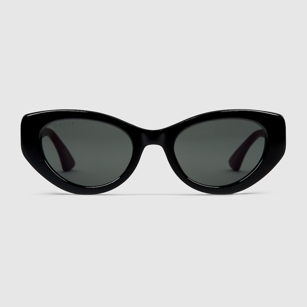Gucci Geometric Diamond Sunglasses Black Acetate GG0496S