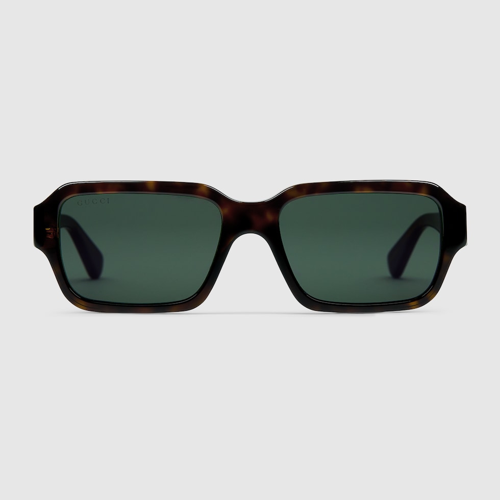 Rectangular frame sunglasses in brown | GUCCI® US