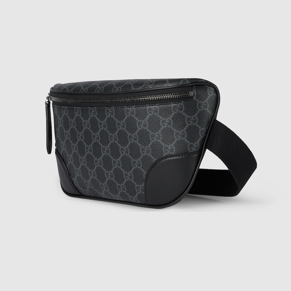 GUCCI GGエンブレム スプリーム ミディアム バックパック GG ブラック〕ミディアム バックパックブラック GGスプリーム
