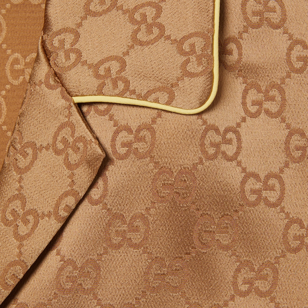 Gucci 襟付きサテンシャツ GUCCI - GG silk jacquard shirt | Leam Roma - Luxury Shopping Online