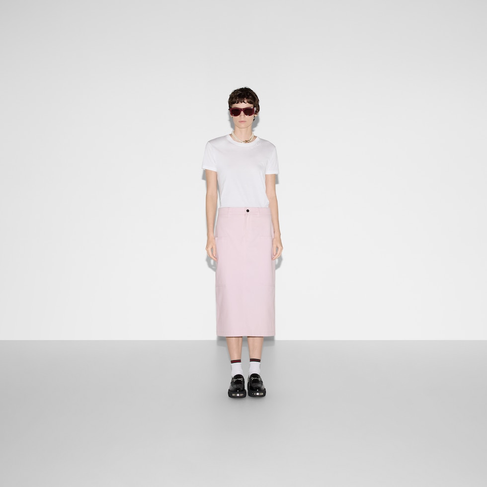 スカート × ヴィンテージ(中古) Gucci Skirt Cotton Skirt GG canvas skirt in camel and ebony | GUCCI® US