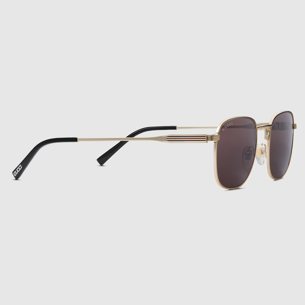 GUCCI Round Frame Sunglasses Gold