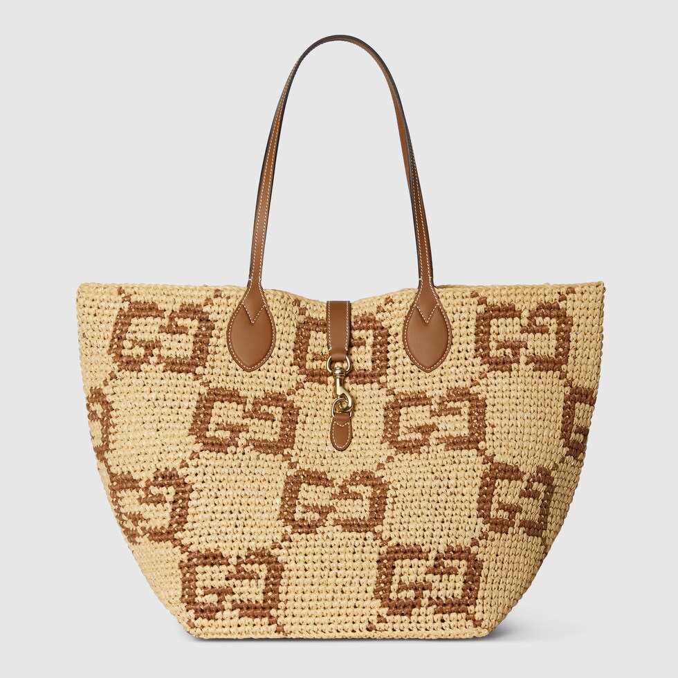 Gucci Woven Small Beige Tote Bags main image 0