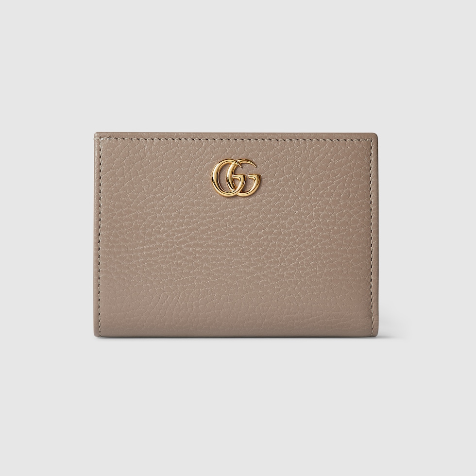 GUCCI ダブルＧ　スモールウォレット ダブルG バイカラー スモールウォレット ・トープ レザー