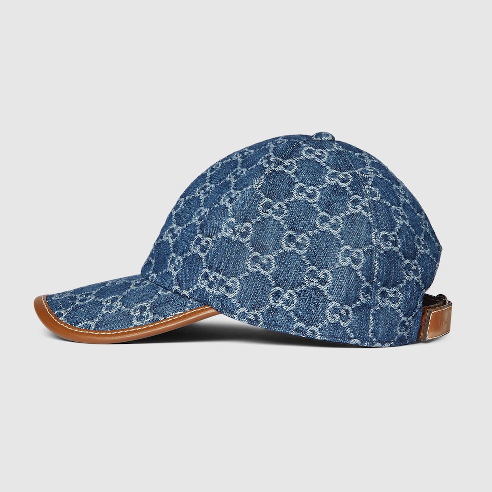 大注目 white and blue in hat baseball denim GG | US GUCCI® 帽子