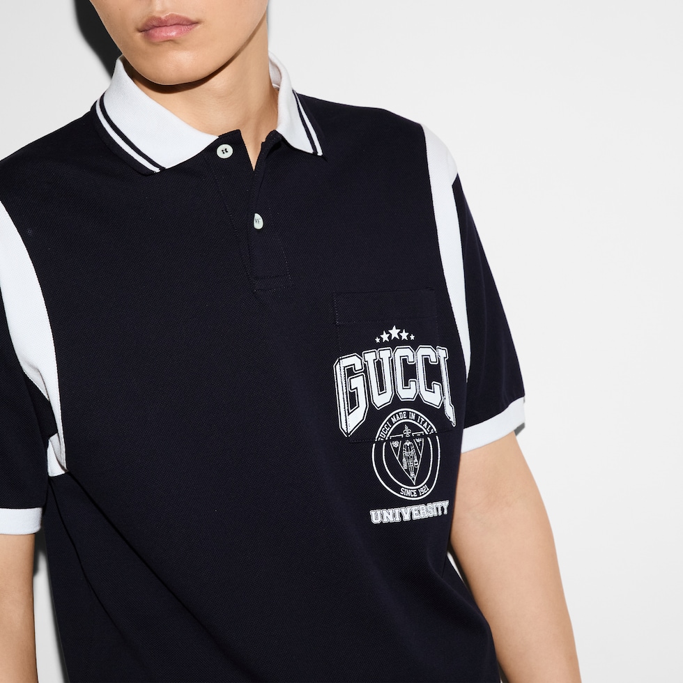 国内発☆GUCCI】インターロッキングG コットンピケ ポロシャツ