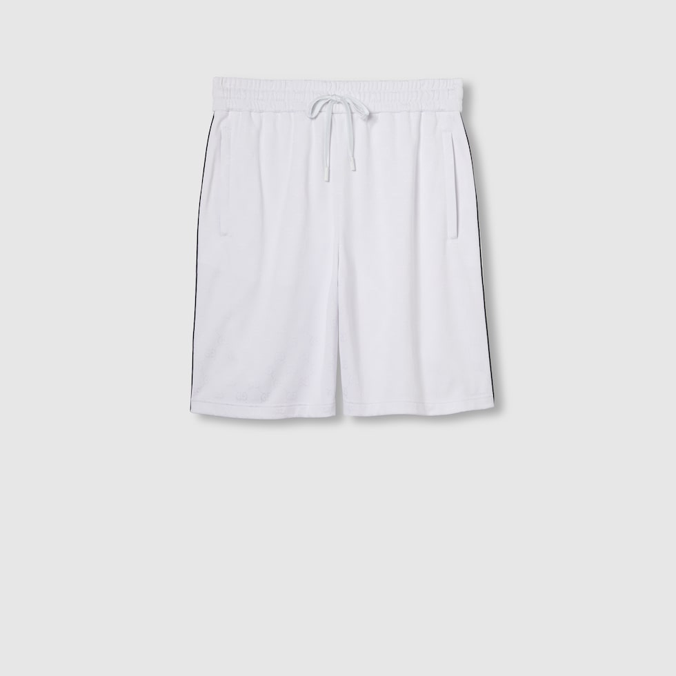 GG nylon and cotton shorts in white | GUCCI® US