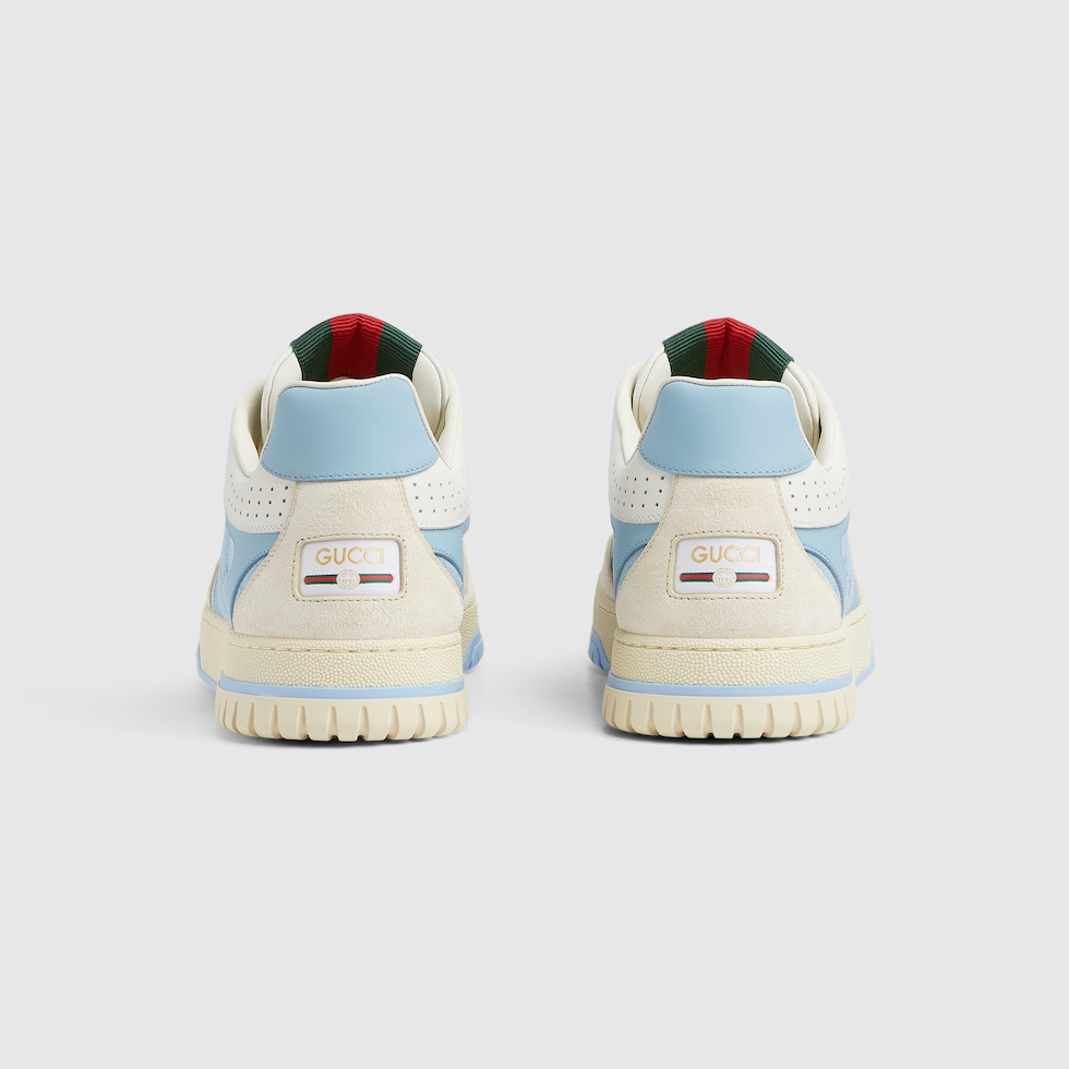 Men's Gucci Re-Web sneaker in light blue canvas | GUCCI® US