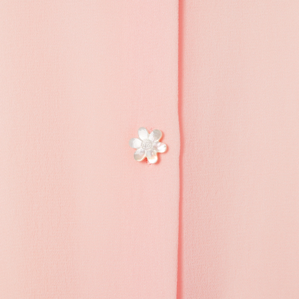 Light silk georgette silk top in pale pink | GUCCI® US
