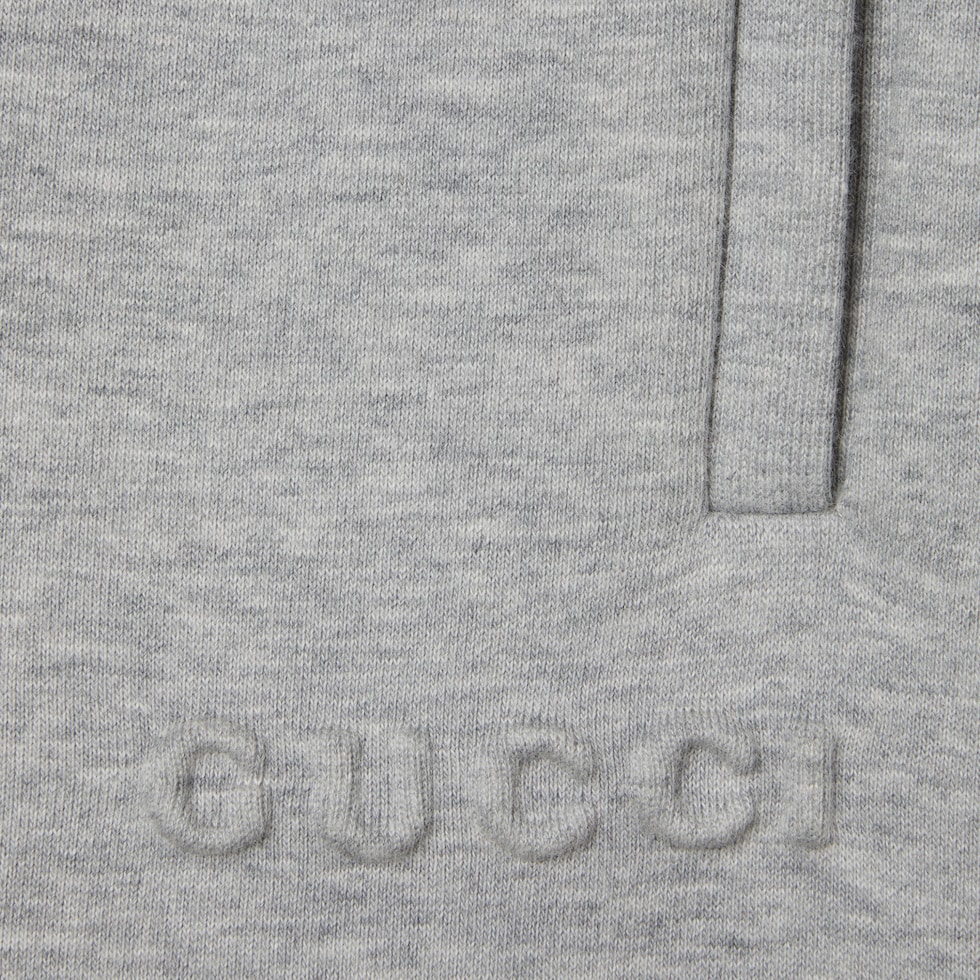 エンボス コットンジャージー ショートパンツグレー | GUCCI公式