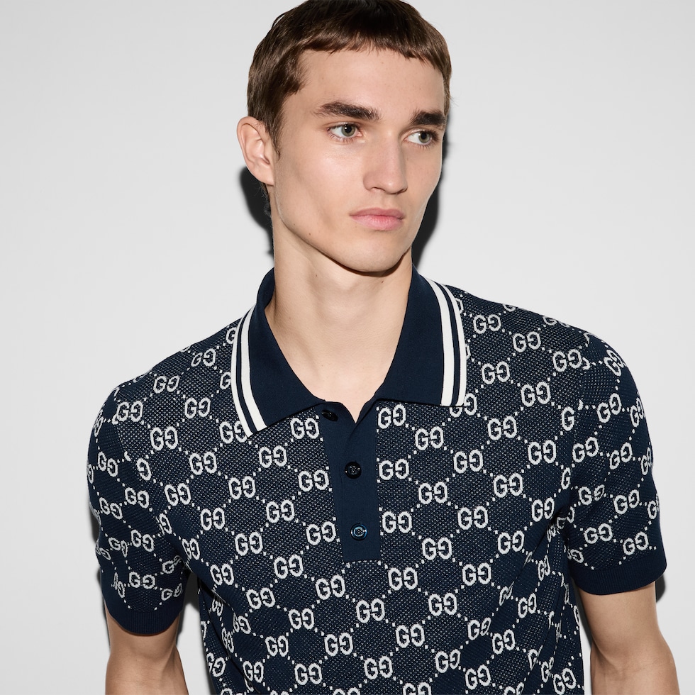 GUCCI ポロシャツ シルクニットシャツ ダイアゴナル