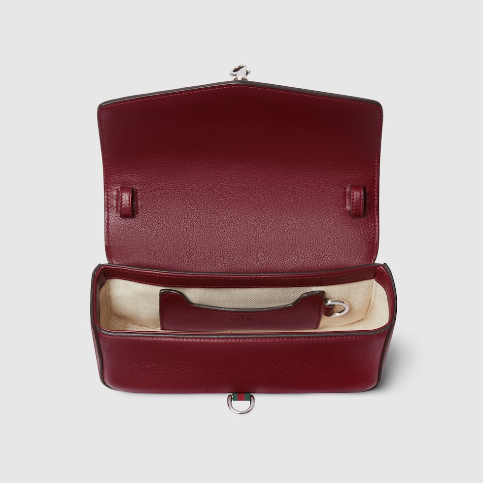 ショルダーバッグ・ポシェット SHOULDER BAGS GUCCI ROSSO Gucci B large shoulder bag in Rosso Ancora red leather