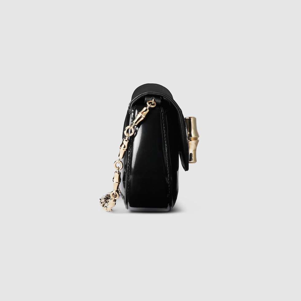 Gucci Bamboo Night clutch in black leather | GUCCI® US