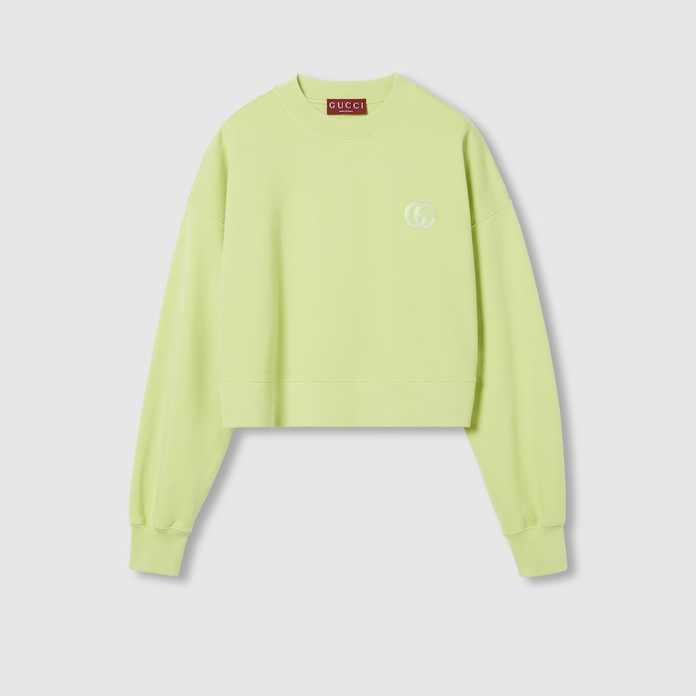 すぐ届く GUCCI エンブロイダリー入ジャージー スウェットシャツ エンブロイダリー入り コットンジャージー スウェットシャツ