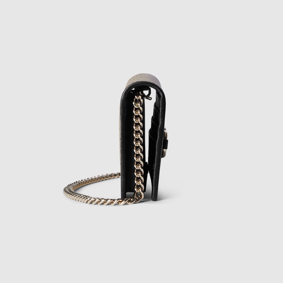 【限定セール！】 Gucci Horsebit brown dark and beige in chain on wallet 1955 その他