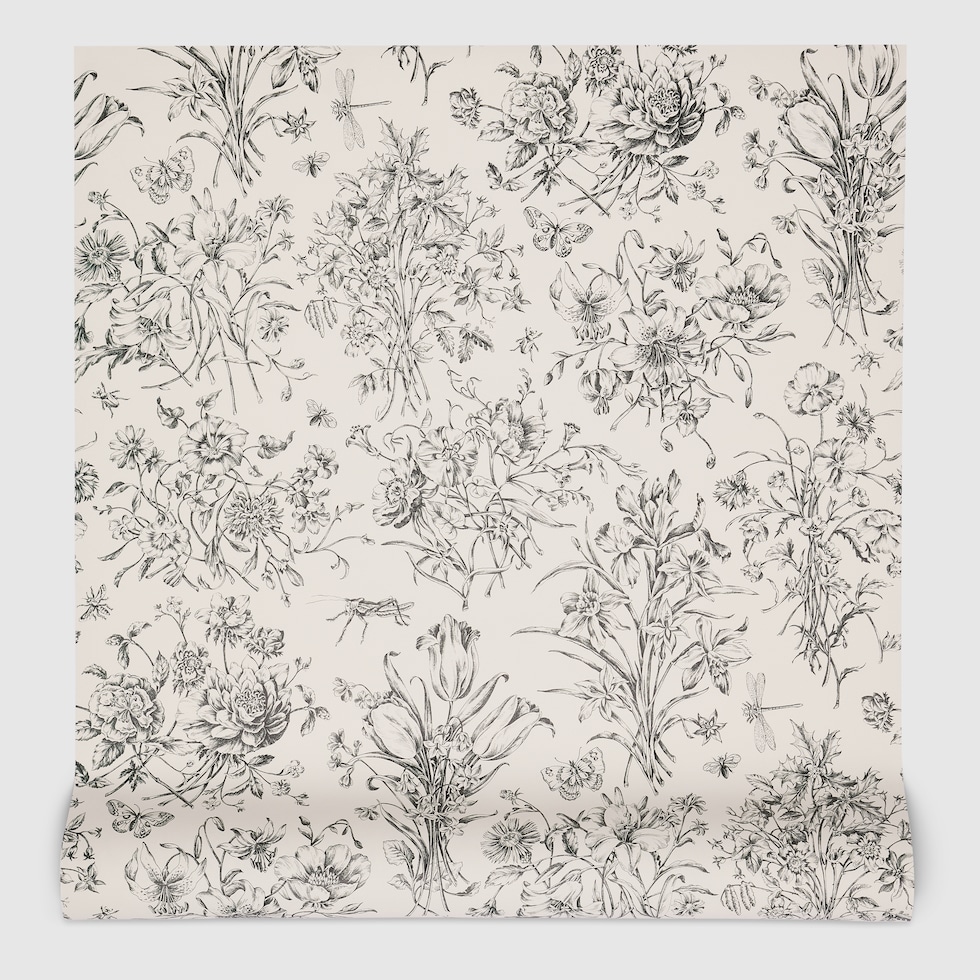 Flora Sketch print wallpaper