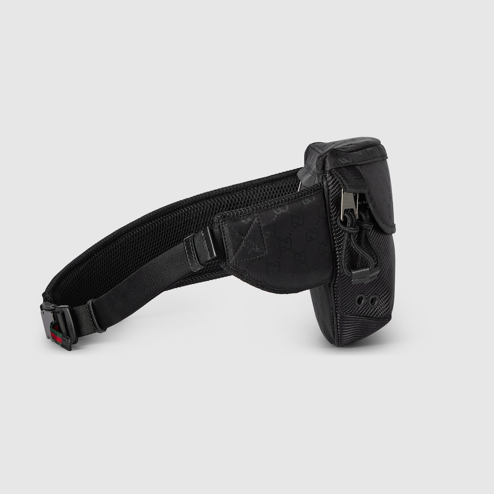 Gucci Nexus large belt bag in black GG nylon | GUCCI® US