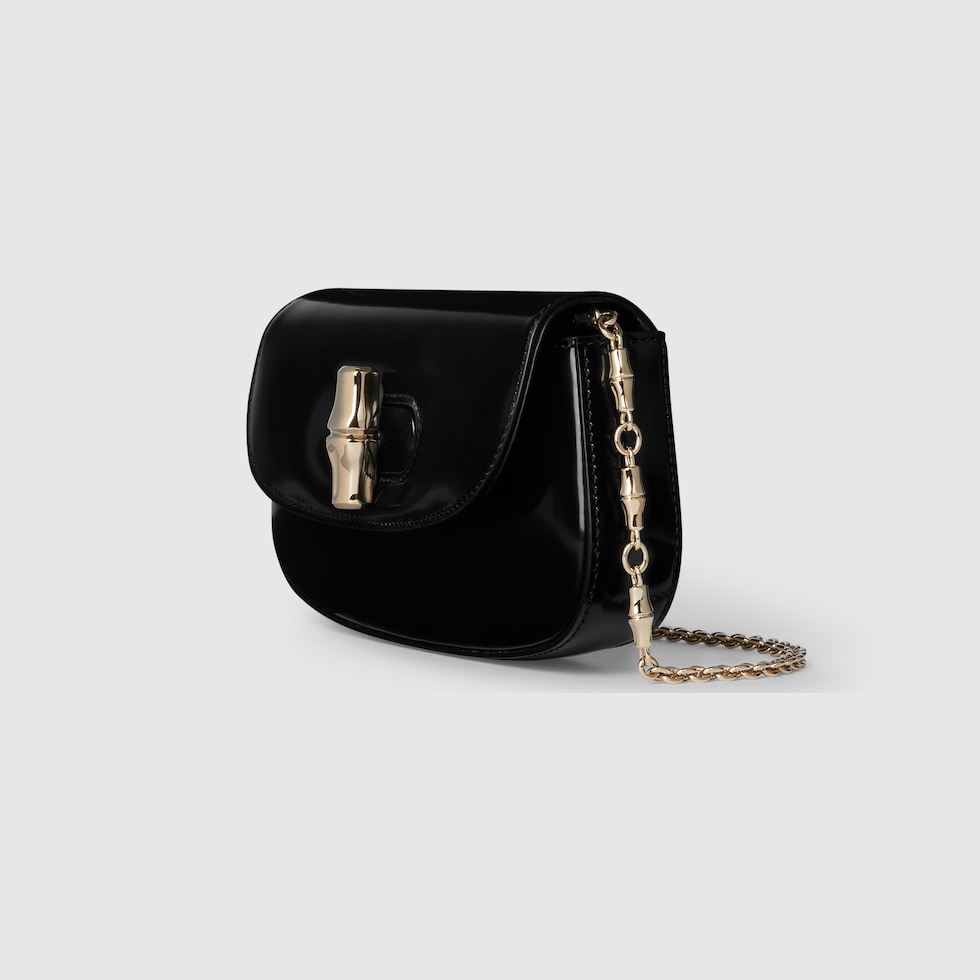 Gucci Bamboo Night small bag in black leather | GUCCI® US