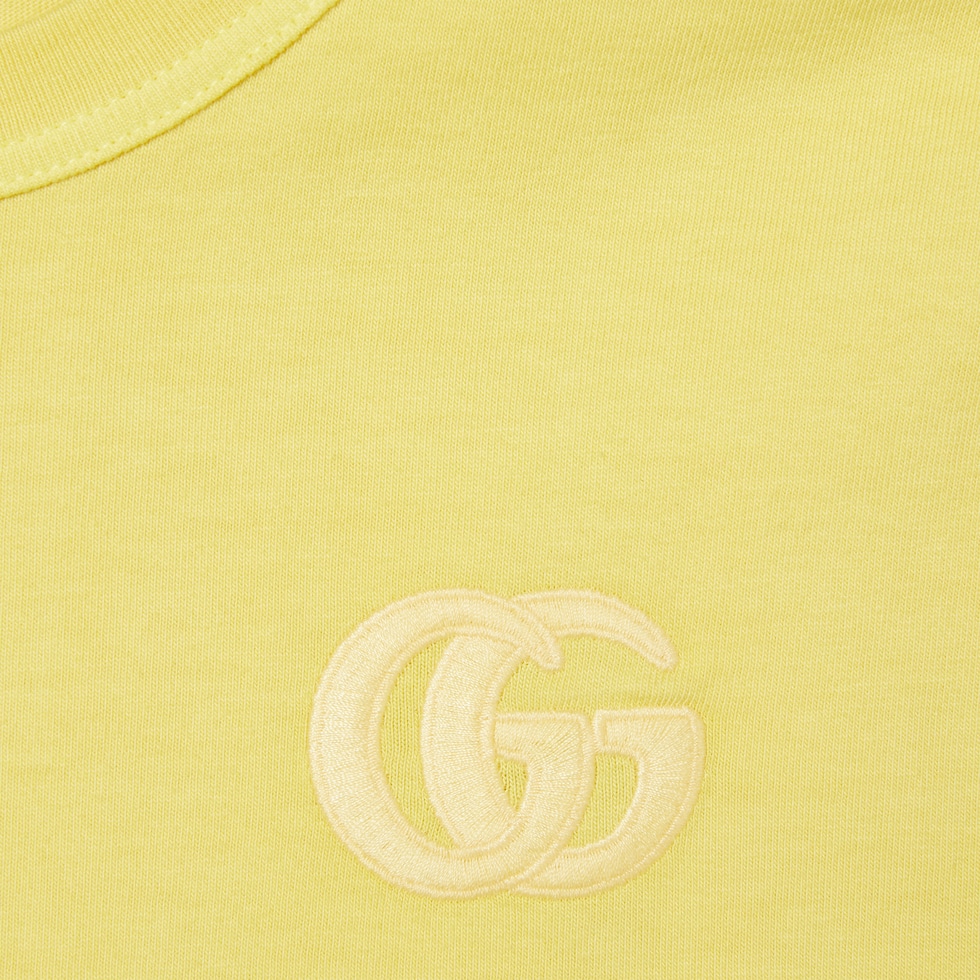 Tシャツ・カットソー GUCCI Cotton top with iconic Horsebit motif Arancio Printed cotton jersey T-shirt in orange | GUCCI® US