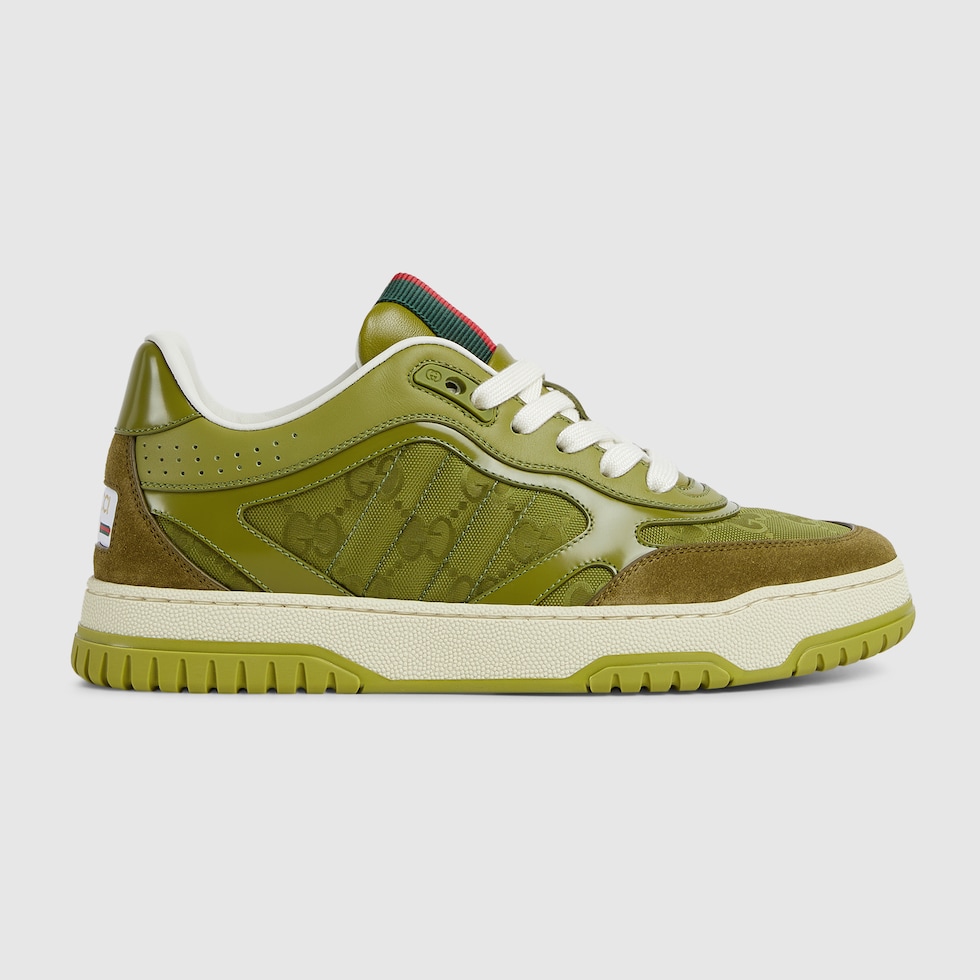 スニーカー GUCCI RE-WEB SNEAKER IN GREEN GG FABRIC Men's Gucci Re-Web sneaker in dark green GG nylon | GUCCI® CA