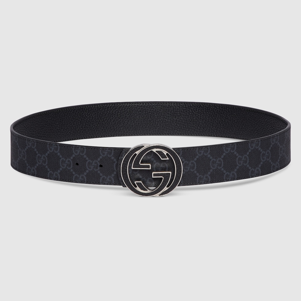 Gucci ブラックレザー GGロゴ ベルト GUCCI ブラックレザー GGロゴ ベルト
