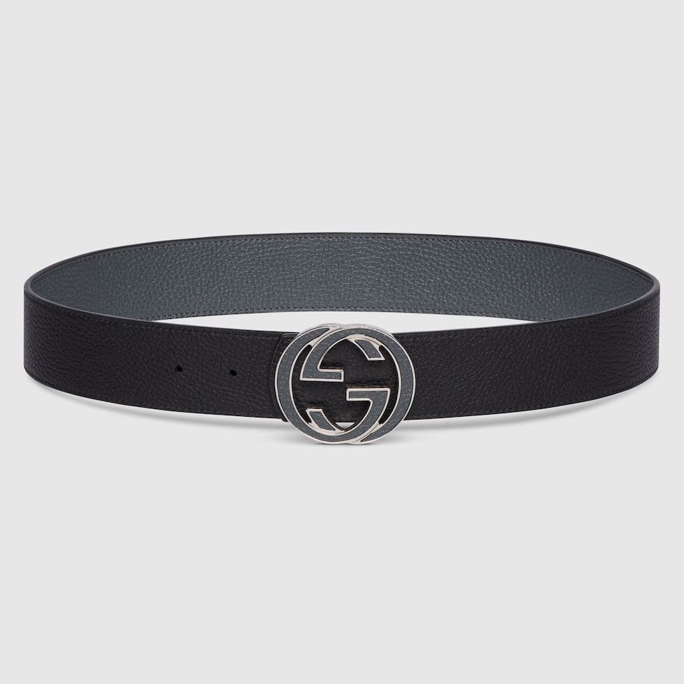 GUCCI インターロッキングG メンズ ベルト グッチシマ レザー