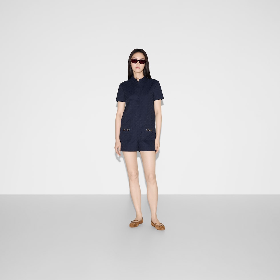 GUCCI オリジナル GG キャンバス ジャンプスーツ、ホースビット 781457_Z8BRZ_4608_002_100_0000