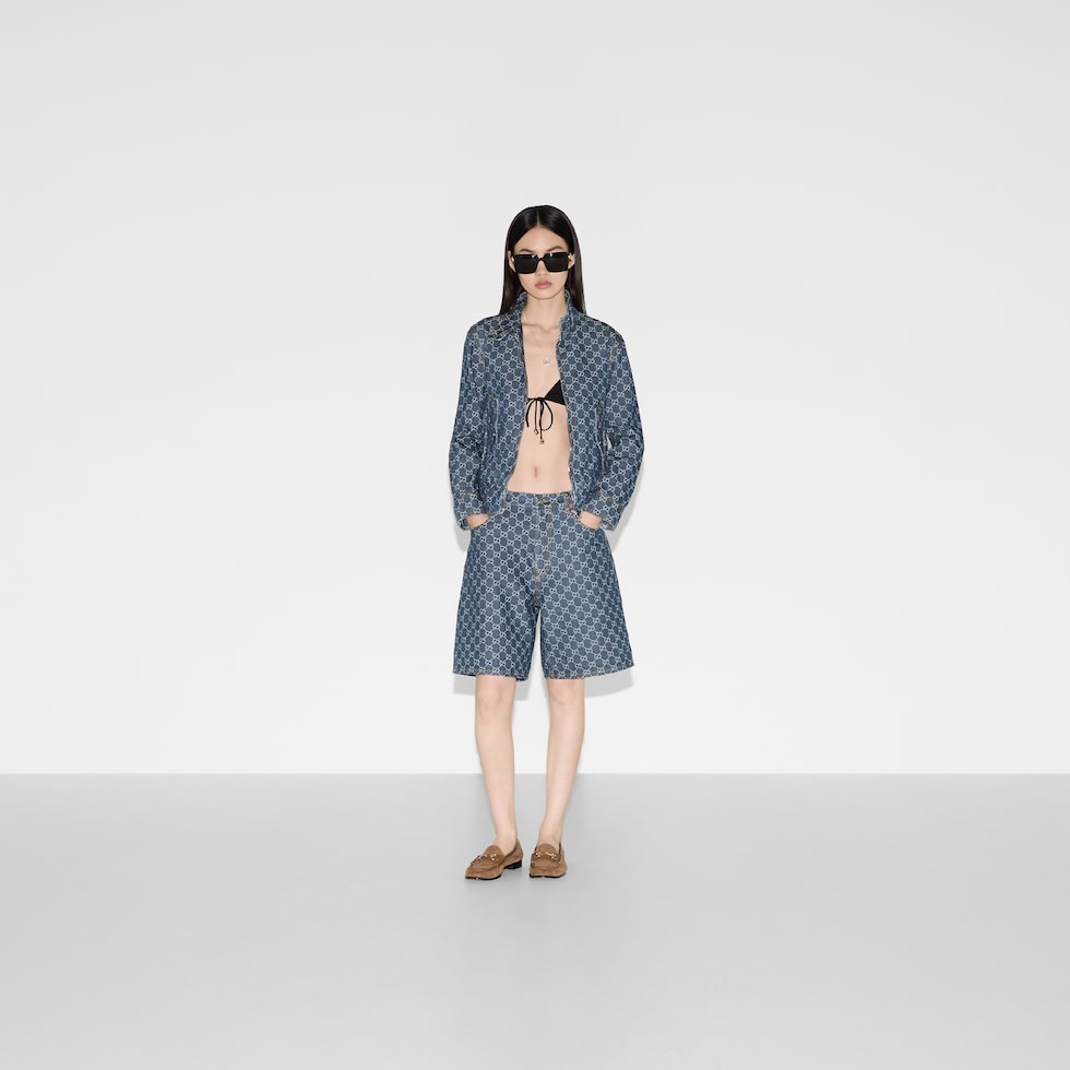 日本全国送料無料商品 特集 Low US GUCCI® | blue in shorts jacquard denim GG waist パンツ