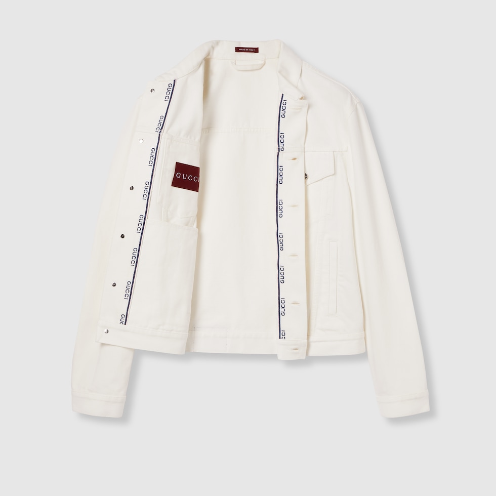 春夏物　ホワイト　GUCCI ジャケット　デニム素材 792631_XDC6Q_9061_014_100_0000