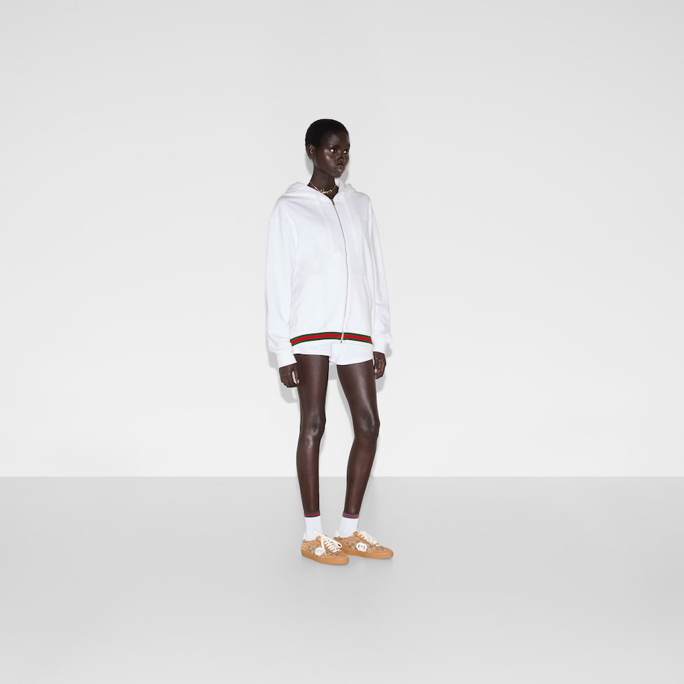 パーカー・フーディ Gucci White Cottons Sweatshirt Baby cotton sweatshirt with print in white | GUCCI® US