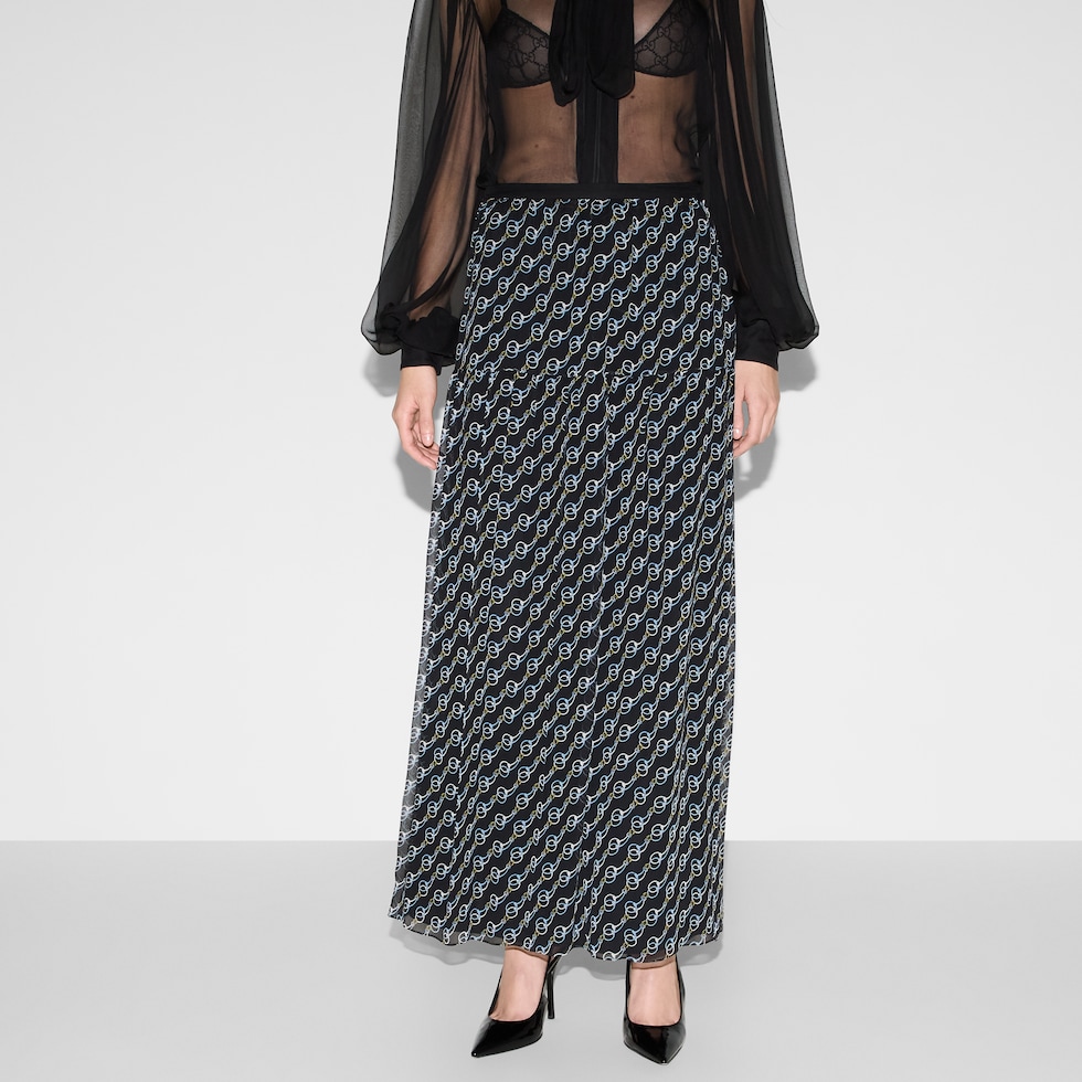 スカート GUCCI BLACK SATIN SKIRT 2001 Gucci by Tom Ford Black Satin Belted Pencil Skirt