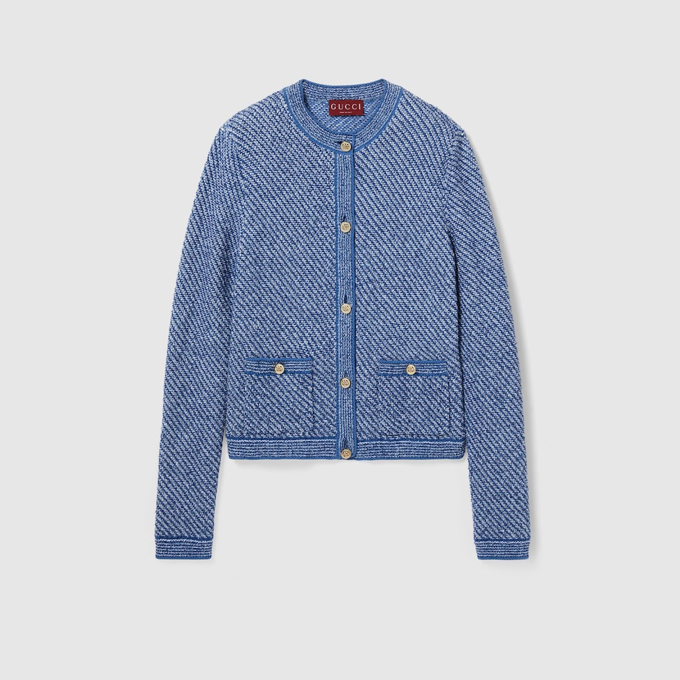 【vintage】GUCCI カーディガン(ブルー) vintage】GUCCI カーディガン(ブルー)