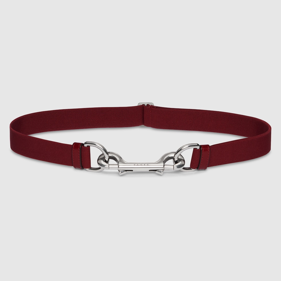 ベルト GUCCI ROSSO ANCORA THIN BELT WITH HALF BUCKLE GG Milano thin belt in Rosso Ancora red GG leather | GUCCI