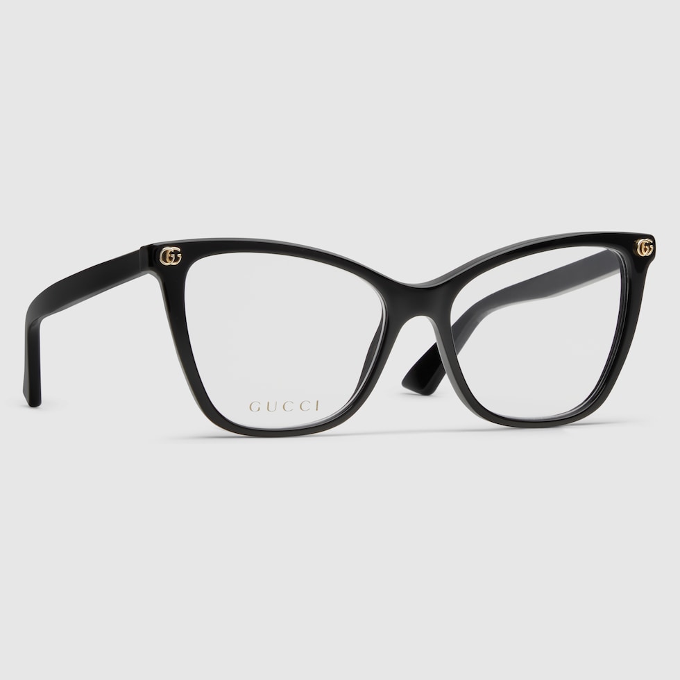 Cat-eye optical frame in black | GUCCI® US