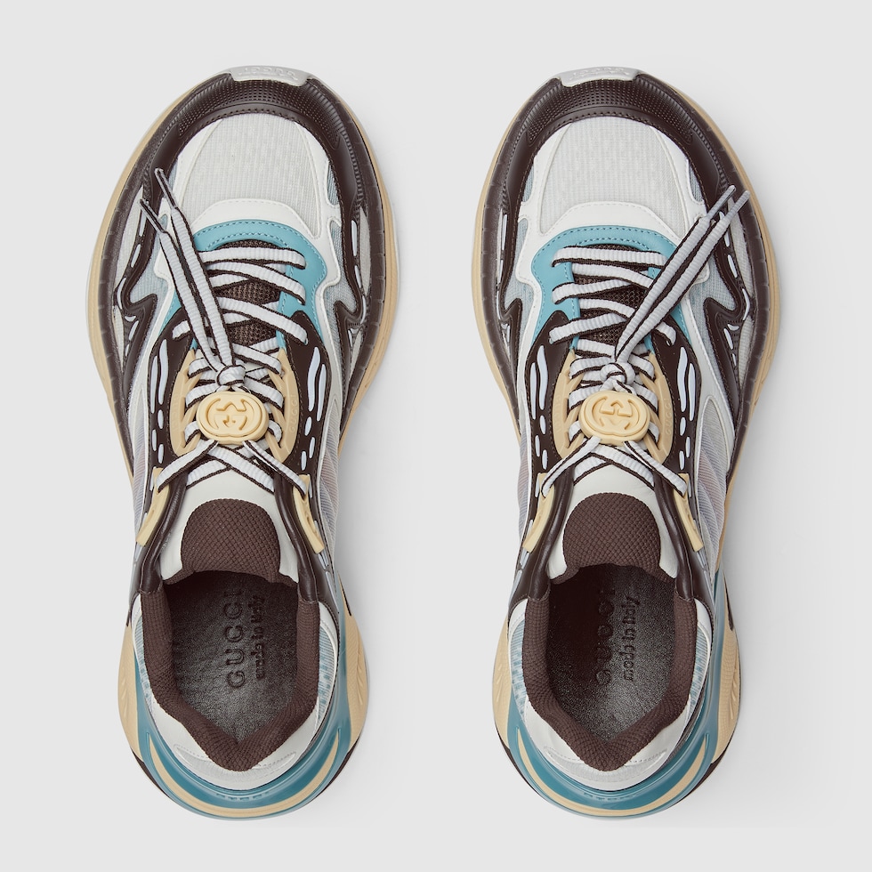 Men's Gucci 2.0 trainer in multicolor mesh and leather | GUCCI® ES