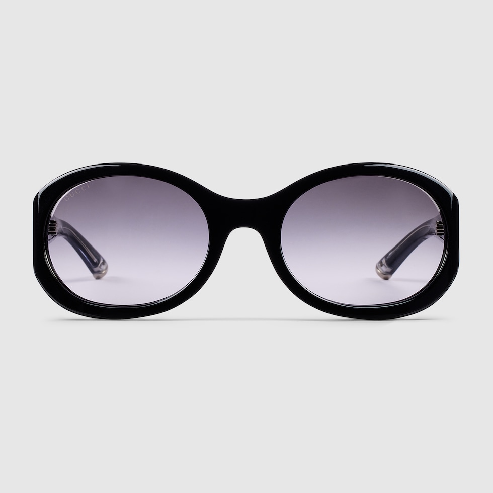 Round frame sunglasses in black | GUCCI® US Round frame sunglasses in black | GUCCI® US
